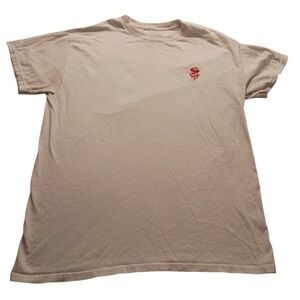 SCW Men's Rose Graphic T-Shirt White Size Medium Short Sleeve Cotton Tee Classic